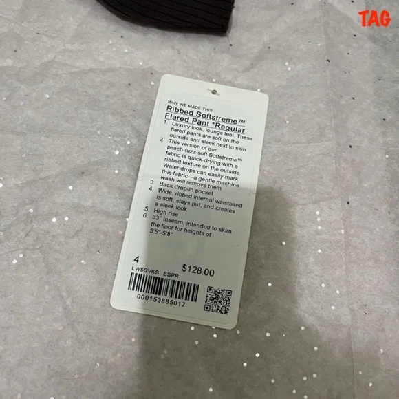 Lululemon Espresso Ribbed Softstreme Flared Pant Regular - Picture 9 of 10